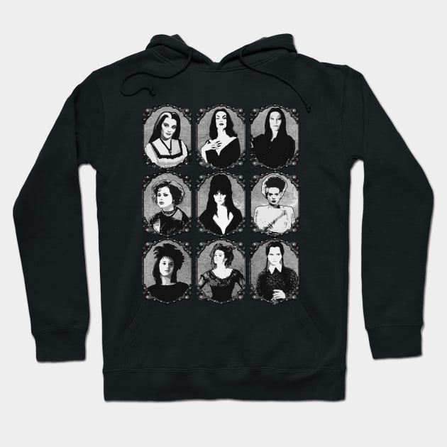 Icons of Gothic - Mistresses of the Dark! Hoodie by Hiraeth Tees